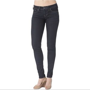 Silver Jeans Aiko Mid Super Skinny Size 25 Dark Indigo